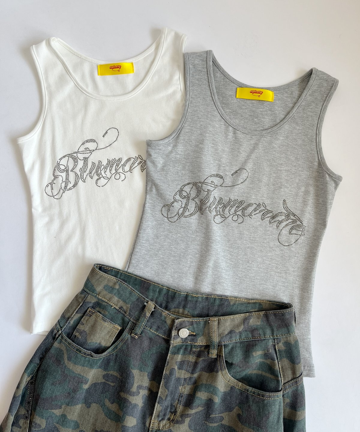 新品✨ VIVIENNE TAM タンクトップ 龍 刺繍 ラインストーン 0 タンクトップ｢SHINE LOGO TANK｣#Wo12512951 | Miney