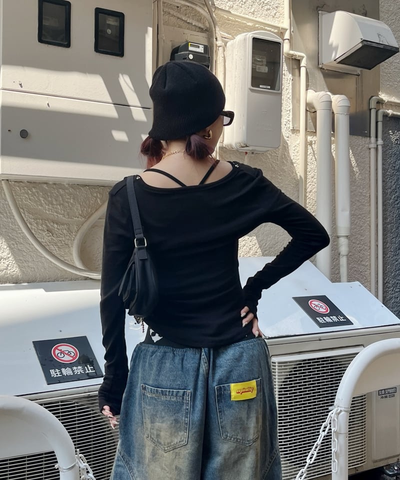 swell flowers ロングジョンLサイズ　新品未使用　エコビッチ swell flowers ロングジョンLサイズ 新品未使用 エコビッチ
