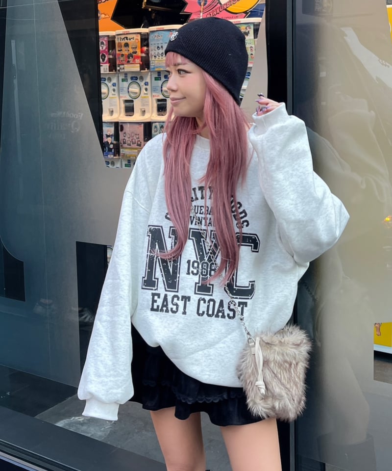 裏起毛オーバーサイズSW｢NYC1988｣#Ri0718 | Miney