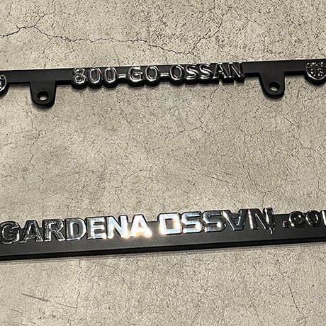 GARDENA OSSAN license plate frame "chrome"