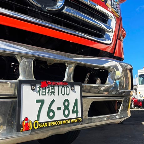 OSSANTHEHOOD license plate frame (most wanted) 2枚セット