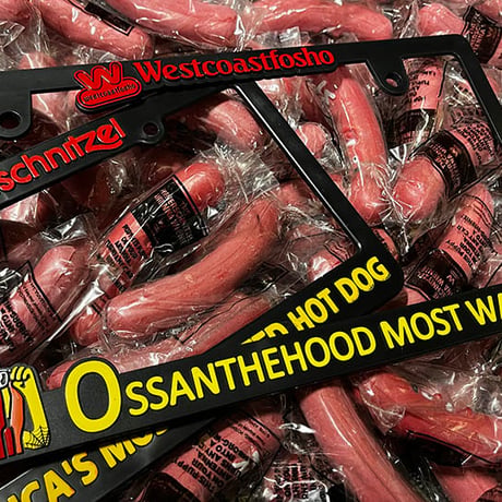 OSSANTHEHOOD license plate frame (most wanted) 2枚セット