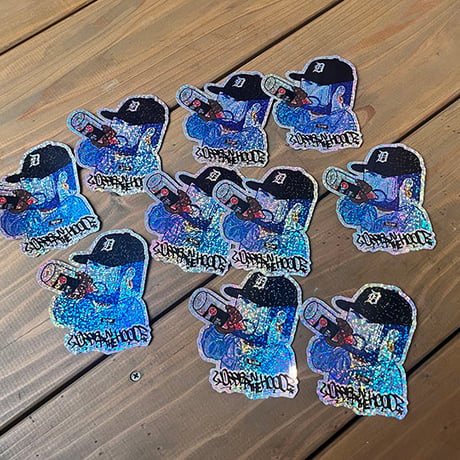 “アイス” glitter sticker