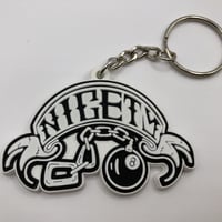 "8BALL" rubber keychain