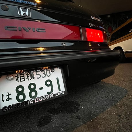 GARDENA OSSAN license plate frame "chrome"