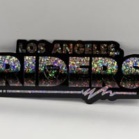 “RIDERS” glitter sticker
