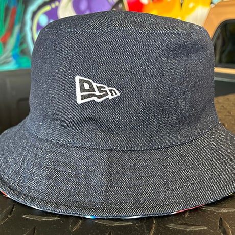 "JOAQUIN" indigo denim リバーシブル bucket hat