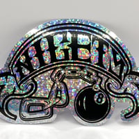 "8 ball" glitter sticker