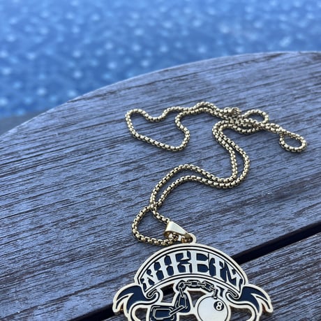 8ball gp. neckless / gold x black