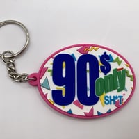 "90s" rubber keychain