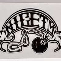 "8 ball" sticker / black & white