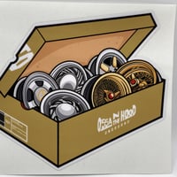 "KICK IT" sticker / gold