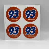 “93 til” vinyl sticker 4 x small