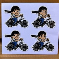 BIKE small sticker x 4