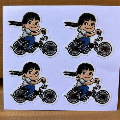 BIKE small sticker x 4