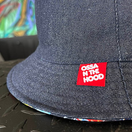 "JOAQUIN" indigo denim リバーシブル bucket hat