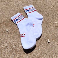"postal" socks / white