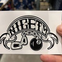 “8 ball” vinyl sticker