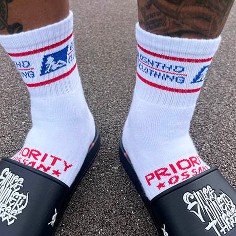 "postal" socks / white