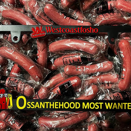 OSSANTHEHOOD license plate frame (most wanted) 2枚セット