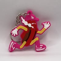 “FOSHO” rubber keychain neon pink