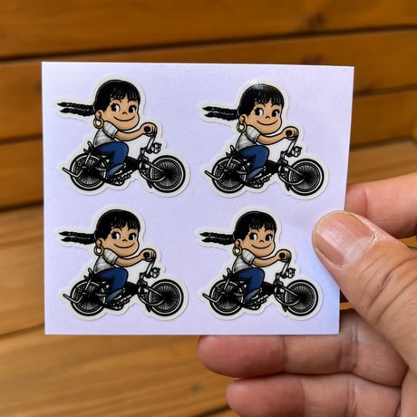 BIKE small sticker x 4