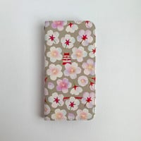 ［受注］桜咲くお堀端：春霞｜手帳型・帯なし：iPhone・スマホケース