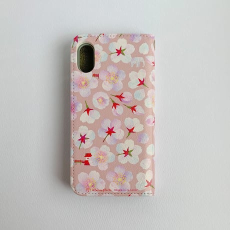 ［受注］桜咲くお堀端：春昼｜手帳型・帯なし：iPhone・スマホケース