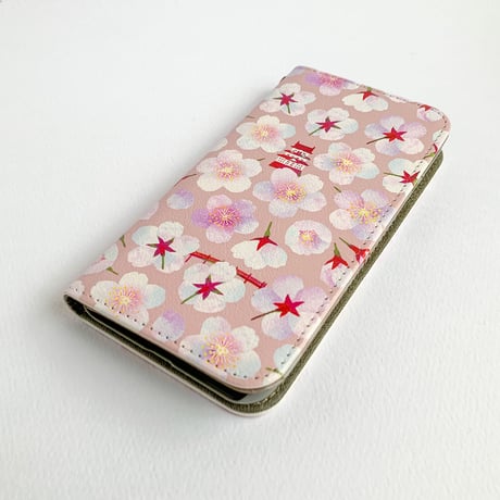 ［受注］桜咲くお堀端：春昼｜手帳型・帯なし：iPhone・スマホケース