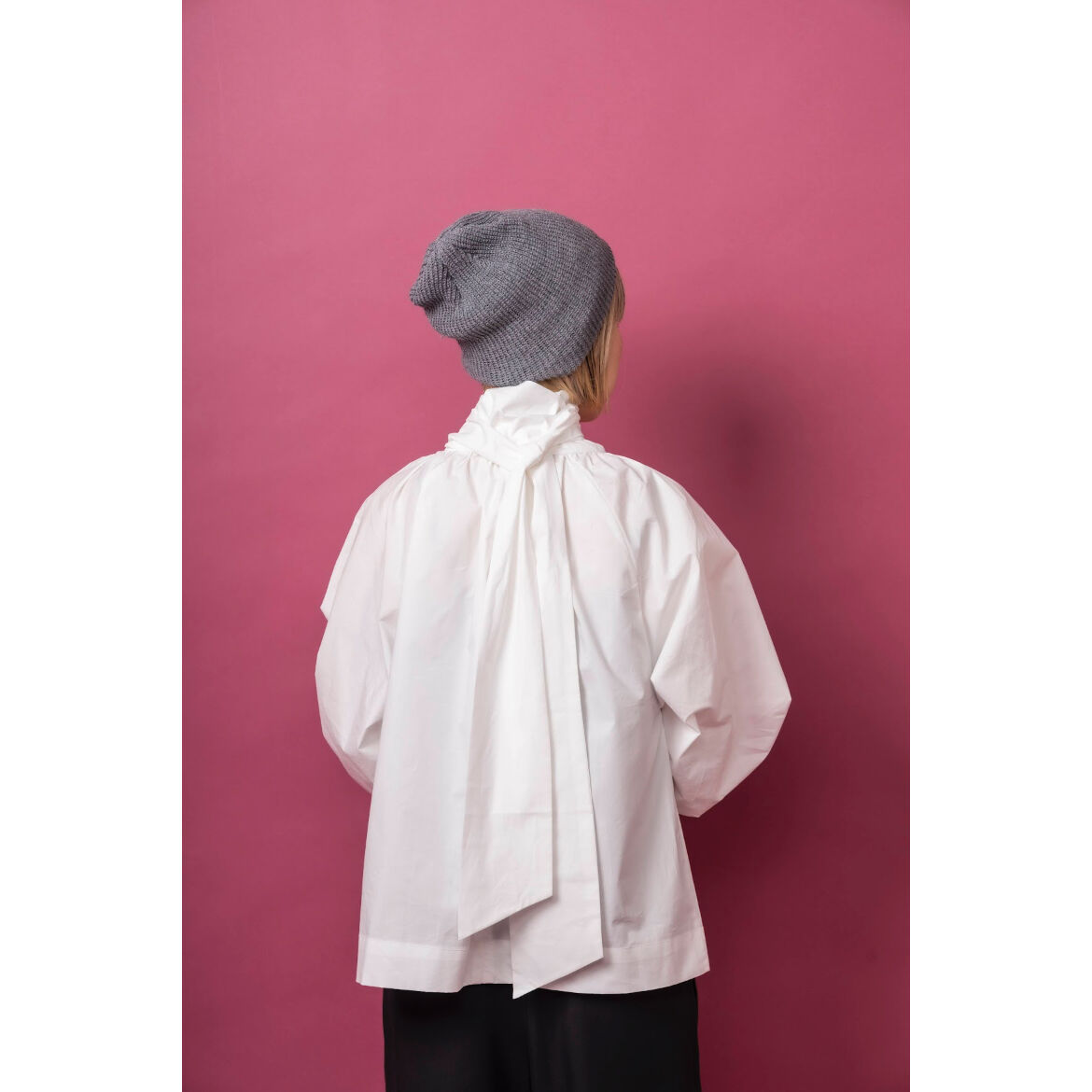 2way big ribbon blouse WHITE | IPSUM