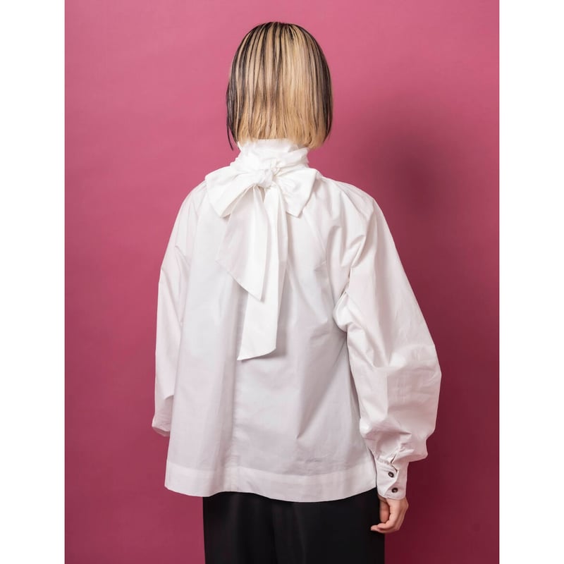 2way big ribbon blouse WHITE | IPSUM