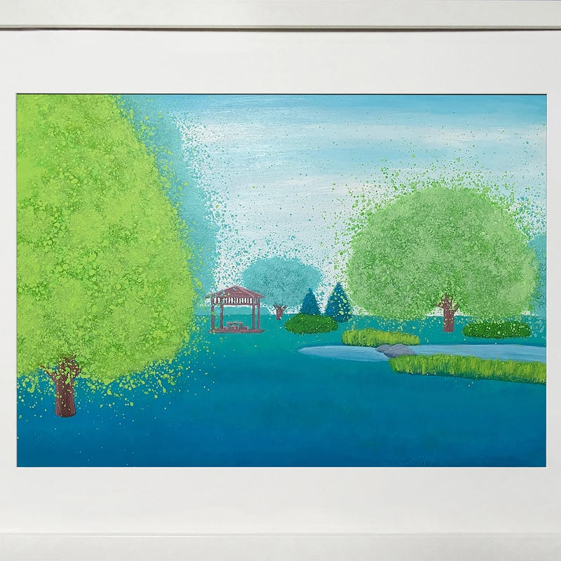 緑の公園 | 佐藤雄一「LANDSCAPES」絵画/送料無料