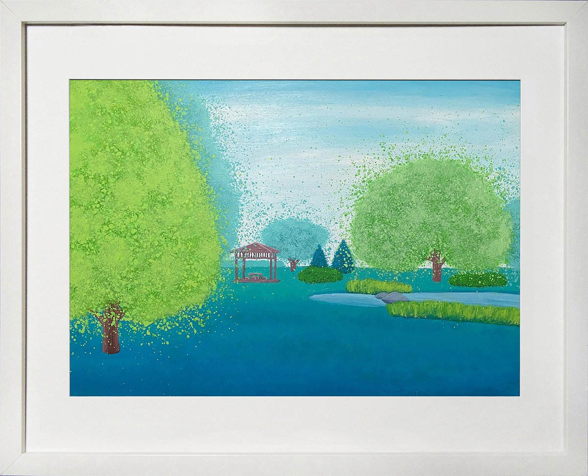 緑の公園 | 佐藤雄一「LANDSCAPES」絵画/送料無料