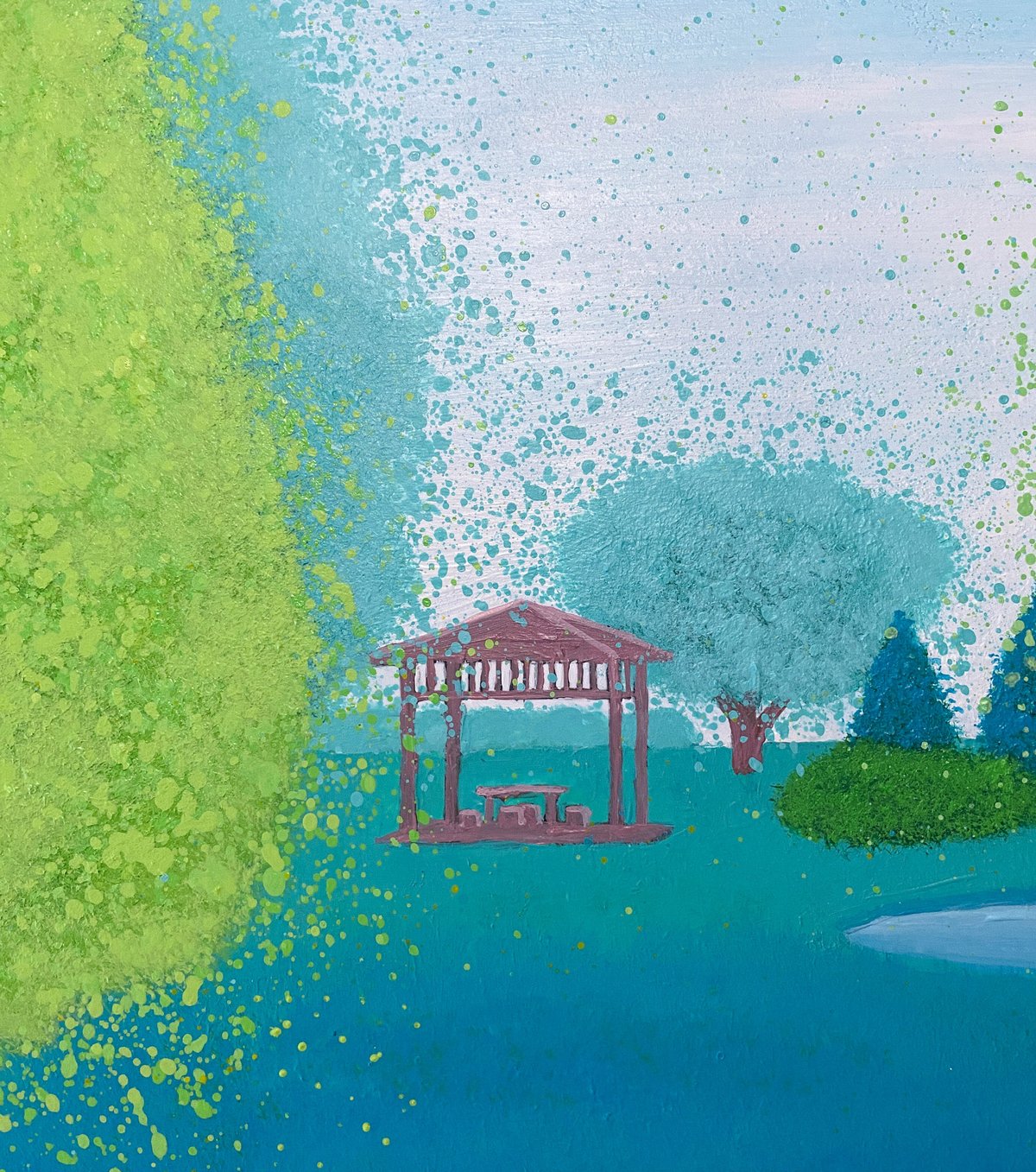 緑の公園 | 佐藤雄一「LANDSCAPES」絵画/送料無料