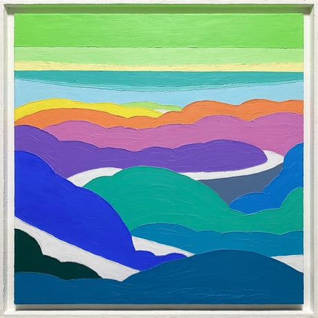 絵画　風景画　原画① 原画】夕焼けの風景画 アクリル水彩画 ポストカード 一点物 No.6