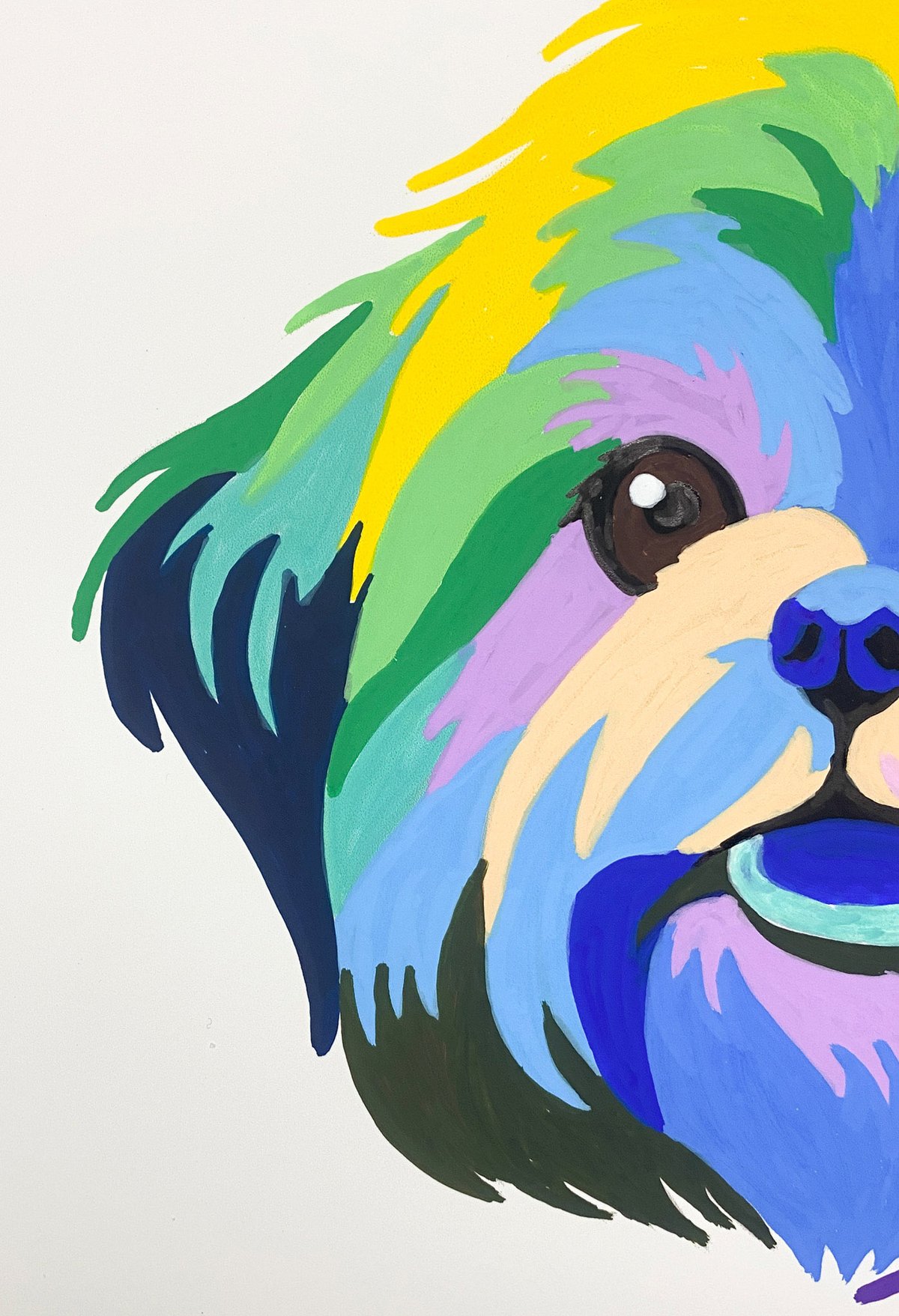 絵画 油絵 犬 シーズ Amazon.co.jp: 萌え シーズー 犬 アニメ アートパネル アート