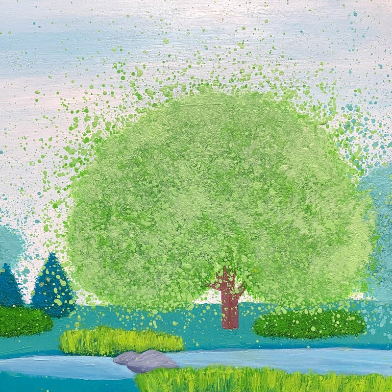 佐野金継　「夜の公園」　絵画　油絵 佐野金継 「夜の公園」 絵画 油絵 - メルカリ