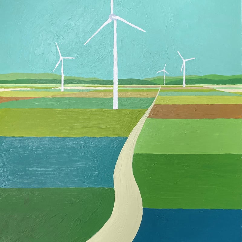 藤田西洋、【コンベント（僧院）とオレオ（穀物倉）のある朝の