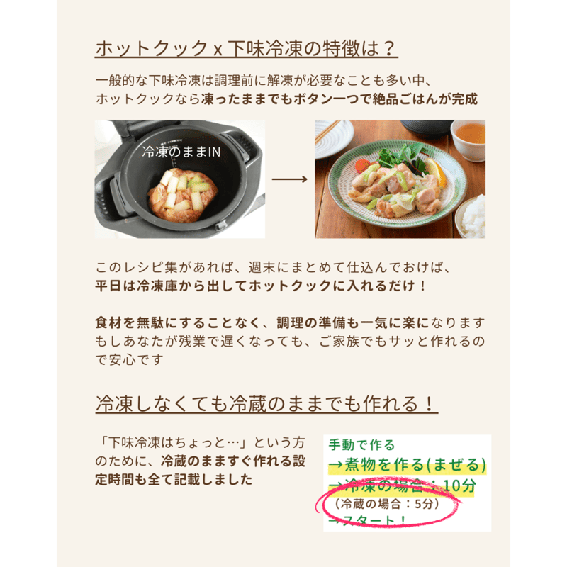 第四弾のみ購入：冊子版】下味冷凍で楽チン！ホットクックレシピ30選