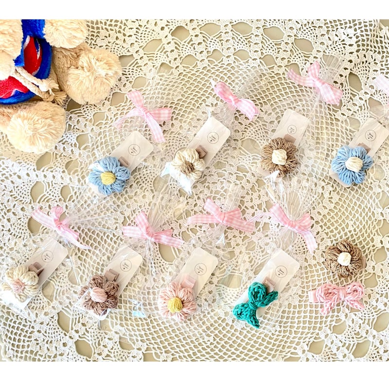 リボンポシェット(ダイヤ柄アクアブルー) | Yana mon atelier