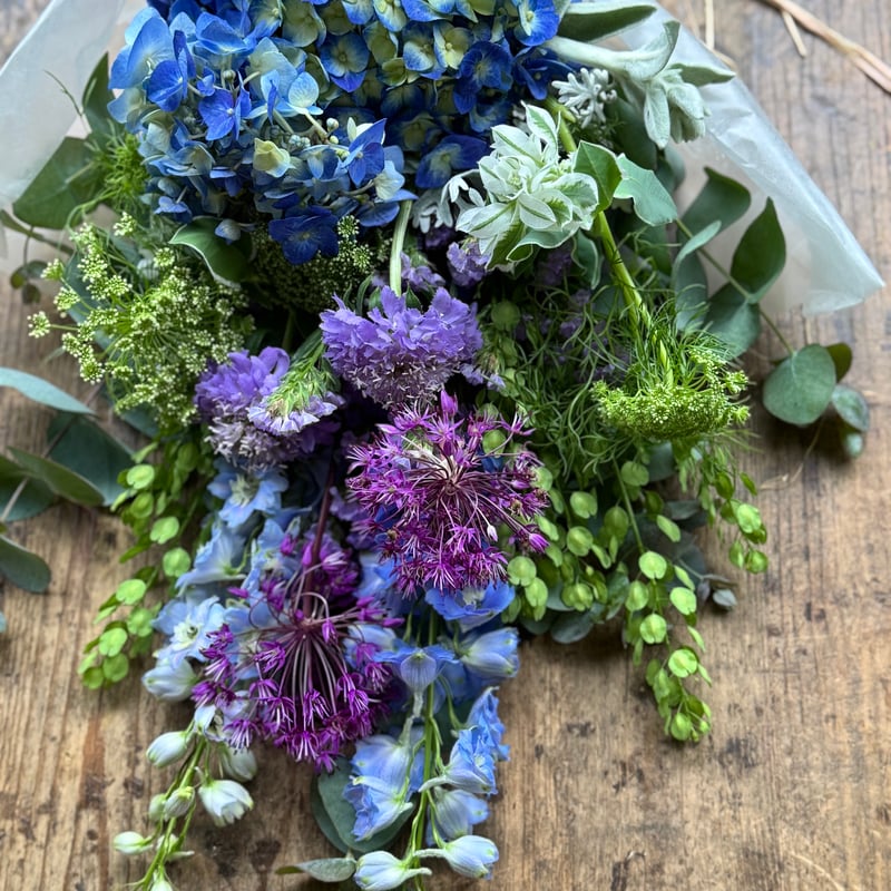 14.アンティーク紫陽花スワッグ 1.アンティーク紫陽花スワッグ