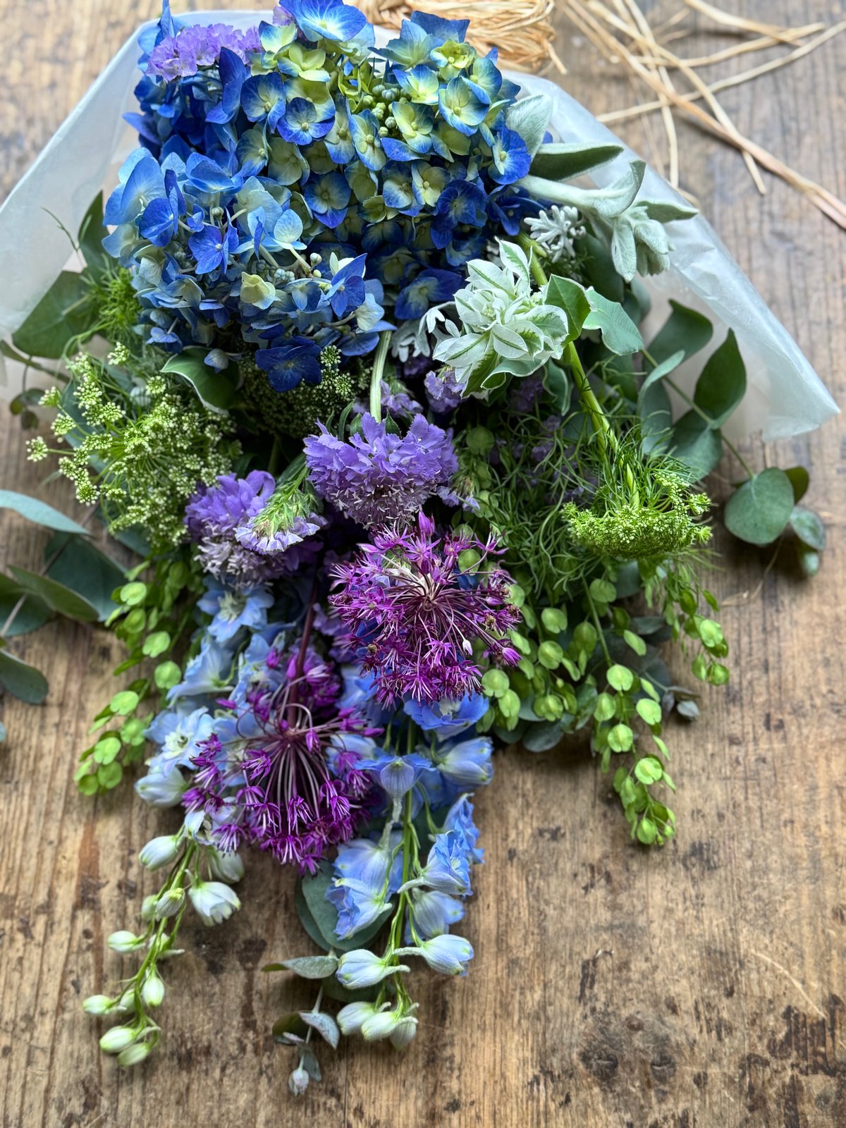 紫陽花守りスワッグ 完成品 C | La plantule