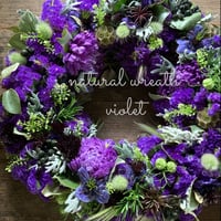Mother‘s Day Gift リースキット　スターチスと季節のお花のふわリース　violet