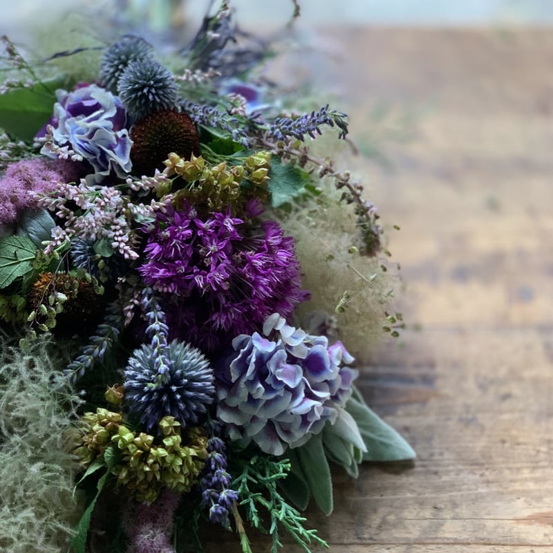 紫陽花守りスワッグ 完成品 C | La plantule