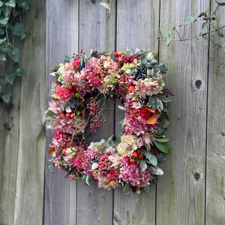 2024 10月　wreath classes B  レッスン作品完成品