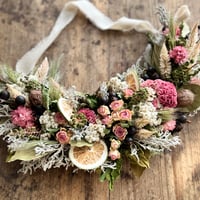 8/8  インスタライブ作成のナチュラルピンクスワッグ完成品