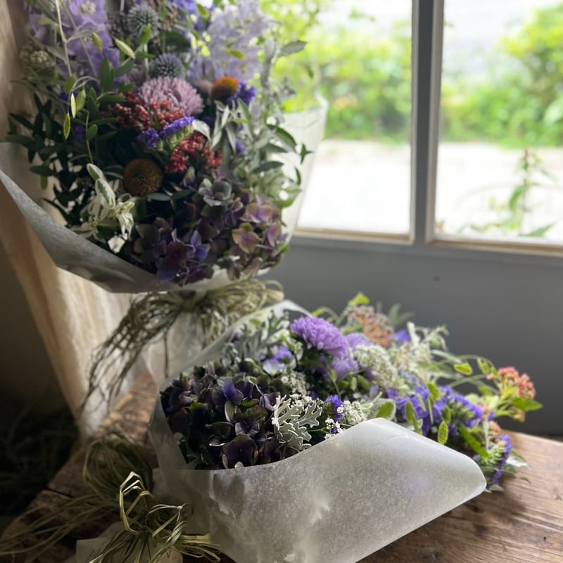 紫陽花守りスワッグ 完成品 B | La plantule