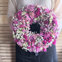 4/20 インスタライブ作成　リモニウムリース＊white pink＊完成品