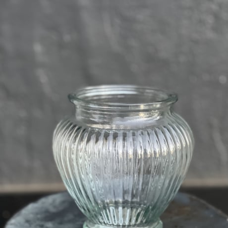 ガラス花器　シンプルストライプA