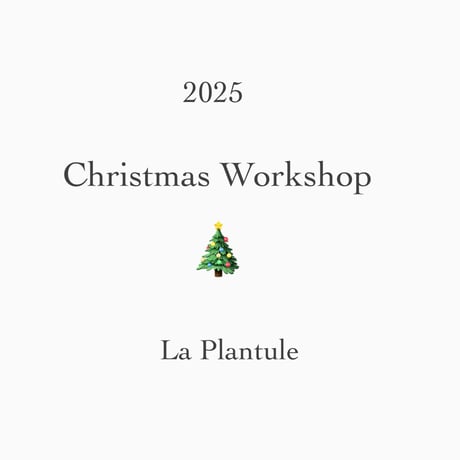 2025 クリスマスワークショップ🎄　11/29 10:00〜